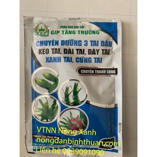  Chuyên dưỡng 3 tai đầu - Kéo tai - Dày Tai - Dài tai- Xanh Tai- Cứng Tai chuyên dùng cho Thanh long 