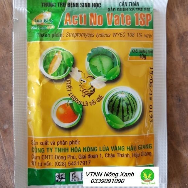  Thuốc trừ bệnh sinh học Acti No Vate 1SP Lúa Vàng 10gr 