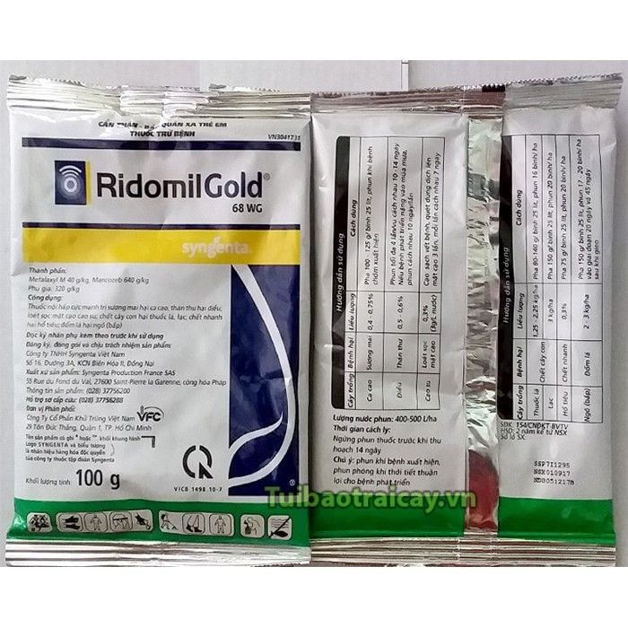  Thuốc trừ bệnh Ridomil Gold 68WG 100gr 