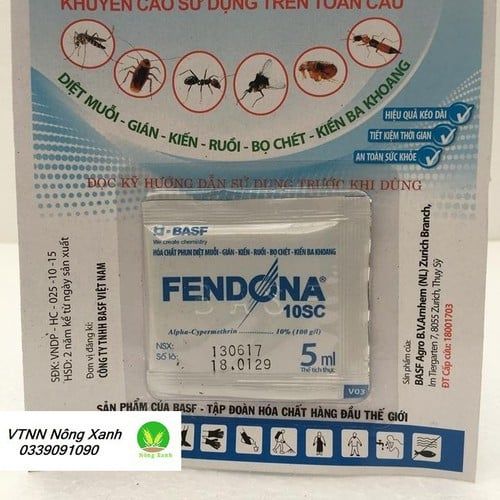  Chế phẩm trừ muỗi, côn trùng Fendona 10SC gói 5ml 