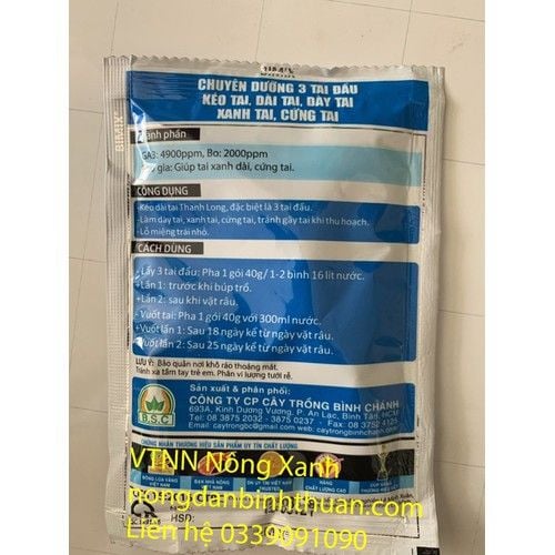  Chuyên dưỡng 3 tai đầu - Kéo tai - Dày Tai - Dài tai- Xanh Tai- Cứng Tai chuyên dùng cho Thanh long 