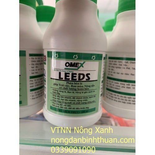  Phân bón lá Omex Leeds 100ml Chống vàng, bạc và vàng lá gân xanh 