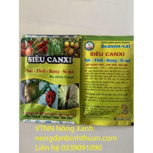  SIÊU CANXI - PHAN BÓN CANXI - Bộ 5 gói - siêu canxi 