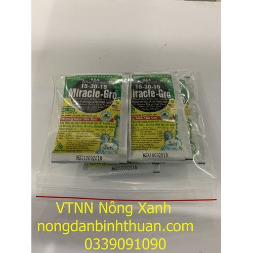  Miracle - Gro 15-30-15 Túi 10 gói - Mirac 10 gói 