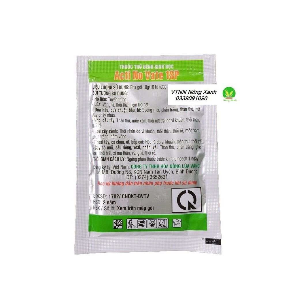  Thuốc trừ bệnh sinh học Acti No Vate 1SP Lúa Vàng 10gr 