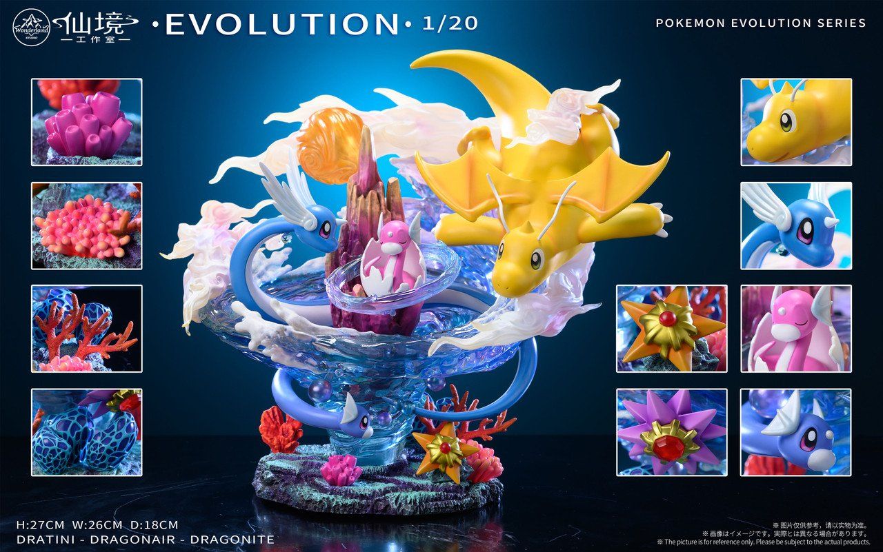  Dragonite Evolution - Pokemon - Wonderland Studio 