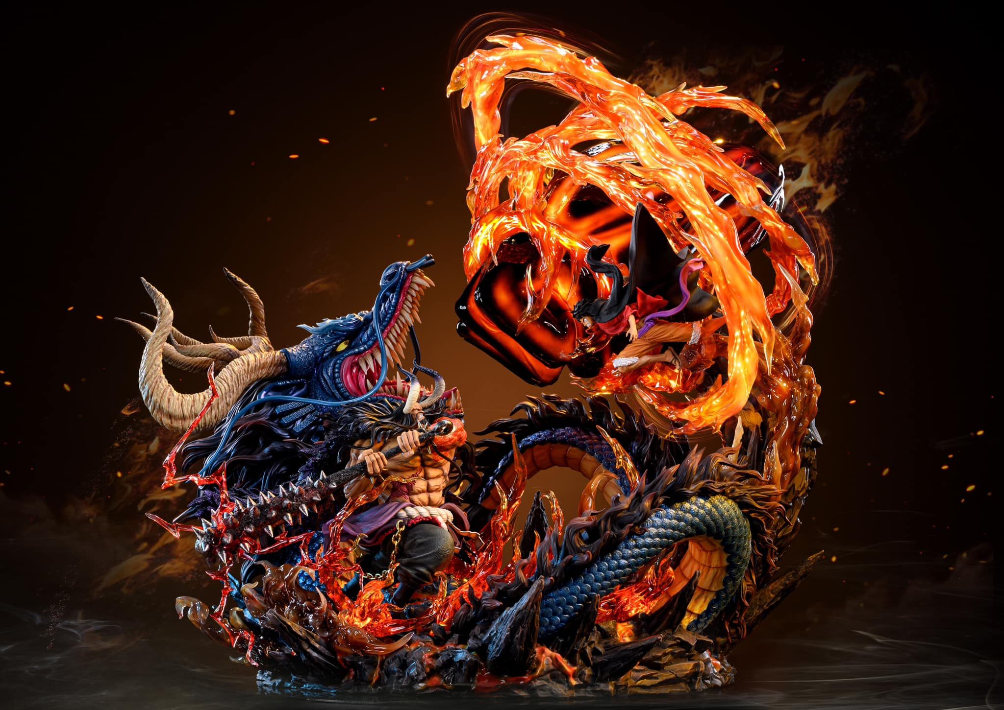  Kaido vs Luffy - One Piece - Ventus Studio 