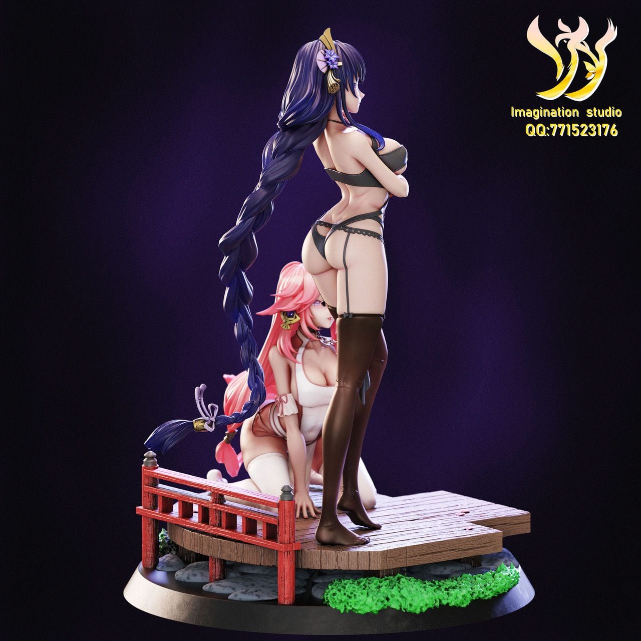  Raiden Shogun & Yae Miko - Genshin Impact R18 - YY Studio 