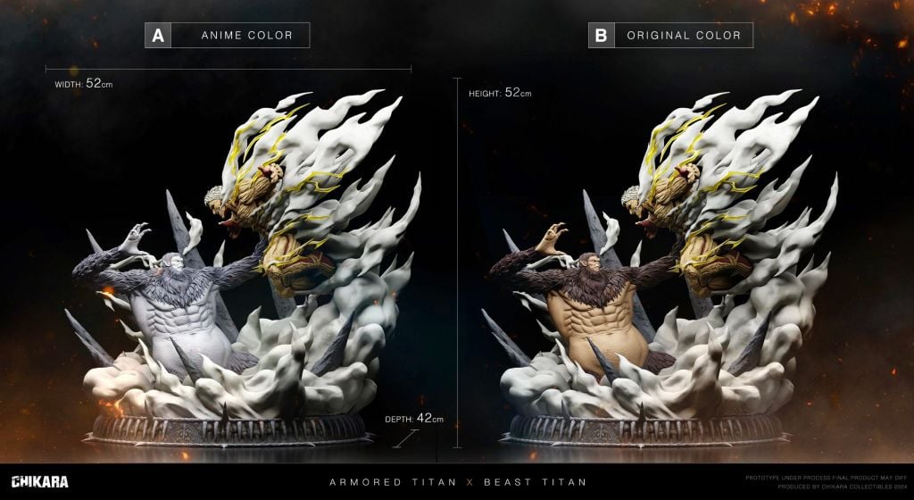  Armored Titan VS Beast Titan - Attack on Titan - Chikara Studio 