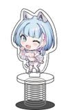  Kin Mirai Nekomata Miu - Bibi Buttons 