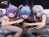  Keqing, Ganyu & Shenhe - Genshin Impact R18 - ACG Studio 