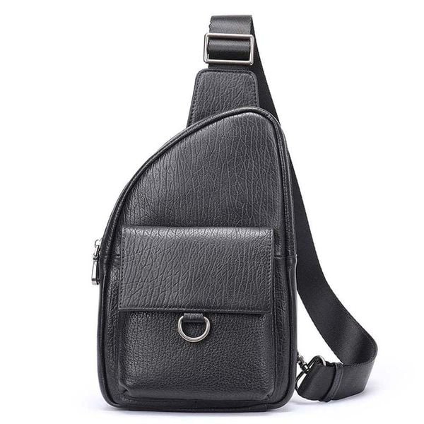[Order] Túi đeo trước ngực, túi đeo chéo nam da thật CEC228