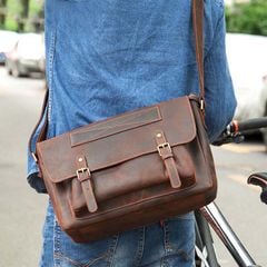 [Order] Túi da đeo chéo, túi xách nam da sáp ngựa điên Retro CEC126