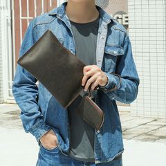[Order] Ví da nam cao cấp, túi clutch da sáp ngựa điên CEC192