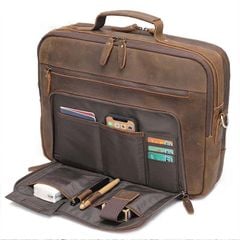 [Order] Cặp da nam công sở, cặp đựng laptop da ngựa điên CEC152