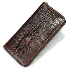 [Order] Ví da nam da thật, ví dài vân cá sấu CEC157