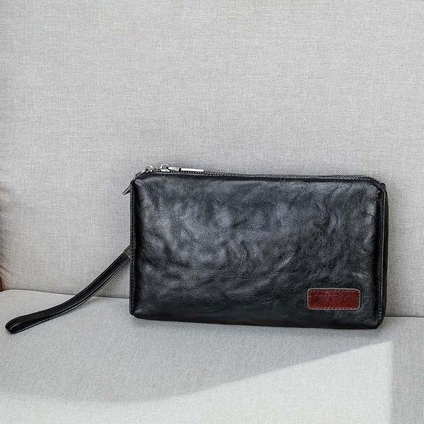 [Order] Ví nam cầm tay, vì dài da bò thật CEC171