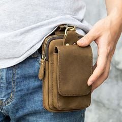 [Order] Túi đeo bao tử, thắt lưng nam da bò thật phong cách Retro CEC244