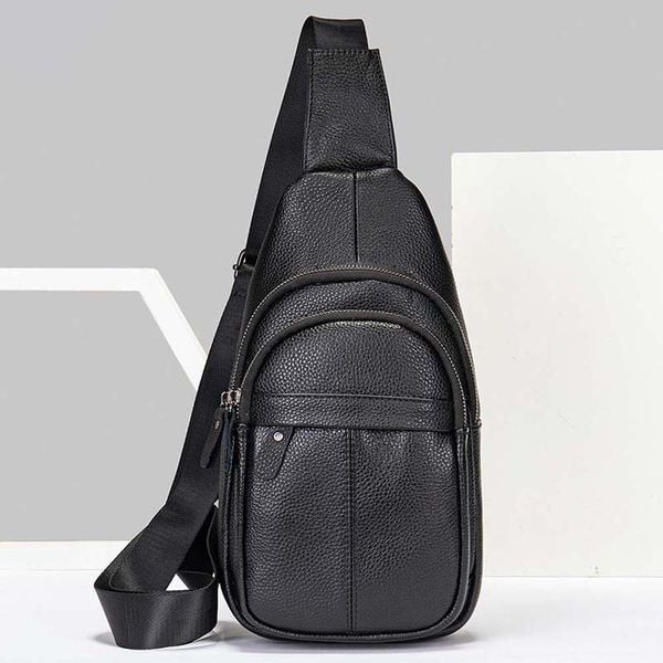 [Order] Túi đeo trước ngực nam da bò thật lớp 1 CEC079