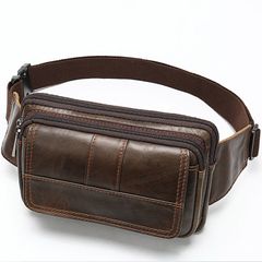 [Order] Túi bao tử da bò, túi đeo bụng nam da thật CEC195