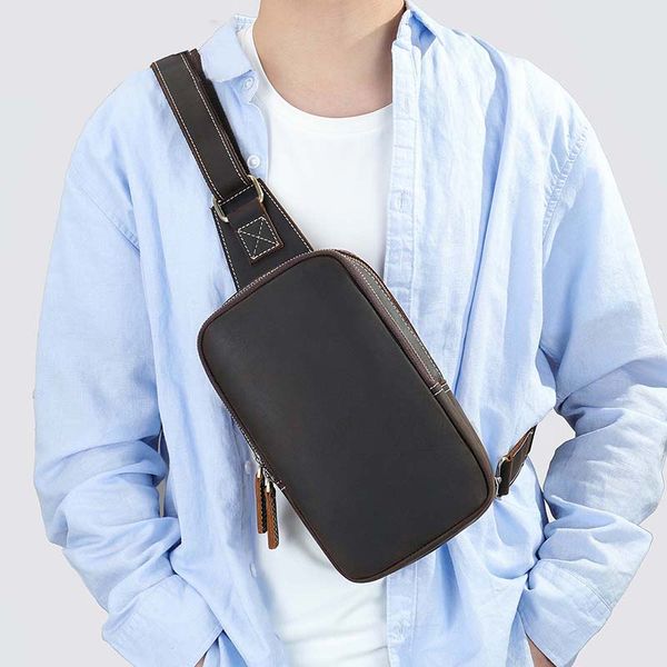 [Order] Túi đeo trước ngực nam da bò thật lớp 1 CEC236