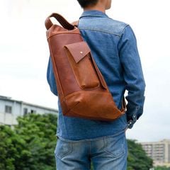 [Order] Túi đeo trước ngực nam da ngựa điên CEC242