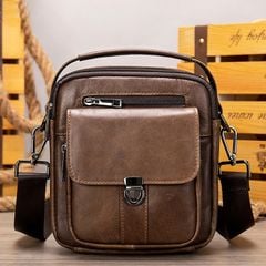 [Order] Túi đeo chéo nam da thật, có móc đeo kính CEC039