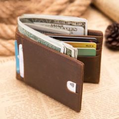 Ví nam nhỏ gọn, ví da bò thật lớp 1 CEC271