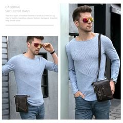 [Order] Túi đeo chéo nam da thật họa tiết da cá sấu CEC033