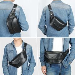 [Order] Túi đeo trước ngực nam da thật CEC230