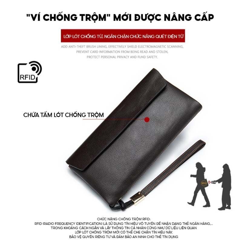 [Order] Ví da nữ cầm tay, ví dài da thật phong cách Hàn Quốc CEC163