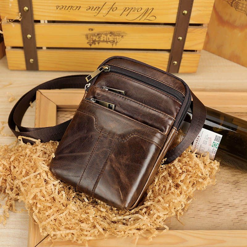 [Order] Túi đeo chéo, đeo thắt lưng da bò thật lớp 1 CEC024