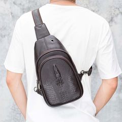 [Order] Túi đeo trước ngực, túi đeo chéo nam da thật CEC224