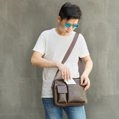 [Order] Túi đeo chéo nam da bò thật lớp 1 CEC075