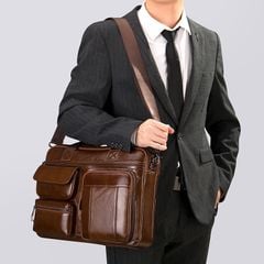 [Order] Cặp da bò nam công sở ,cặp da laptop 14