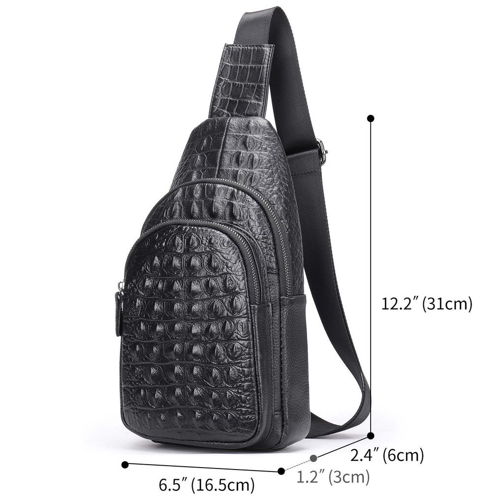 [Order] Túi đeo trước ngực nam da thật CEC214