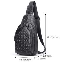 [Order] Túi đeo trước ngực nam da thật CEC214