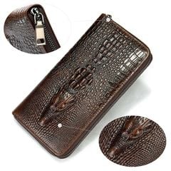 [Order] Ví da nam da thật, ví dài vân cá sấu CEC157