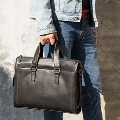 [Order] Cặp da nam công sở, cặp đựng laptop da bò thật CEC148