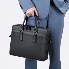 [Order] Cặp da nam công sở, cặp đựng laptop 13.3