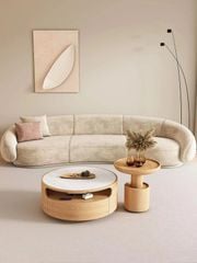 [Order] Bàn cafe bằng gỗ nguyên khối phong cách wabi sabi