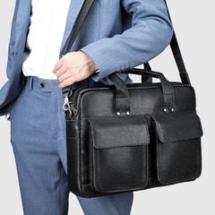 [Order] Cặp da nam công sở, cặp đựng laptop 15.6