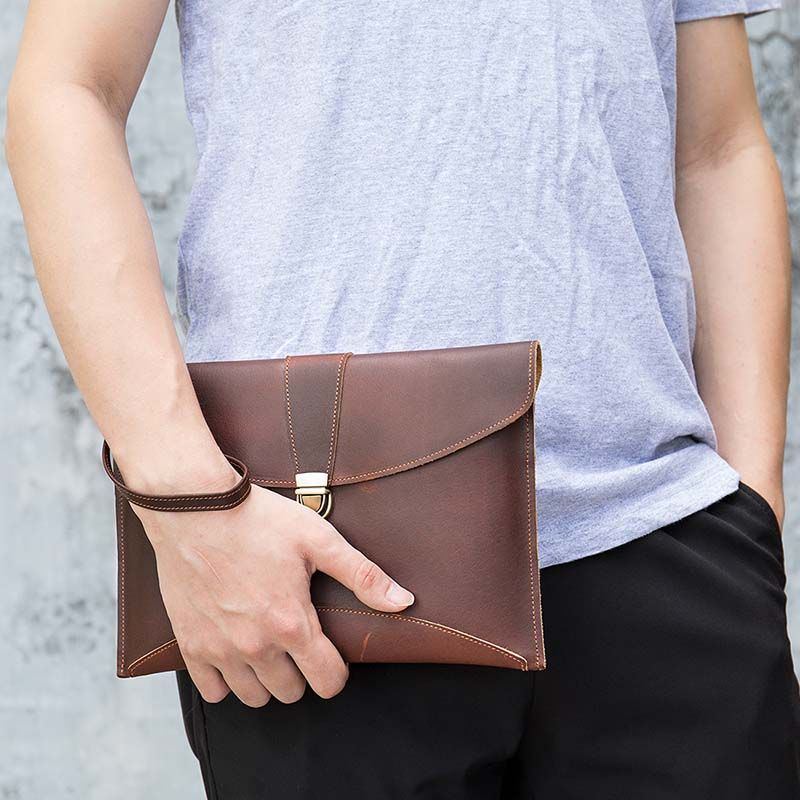 [Order] Ví da cầm tay, túi clutch nam da bò thật CEC187