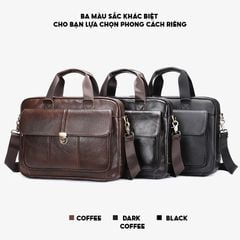 [Order] Cặp da laptop, cặp da nam công sở Retro CEC136
