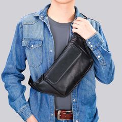 [Order] Túi đeo ngực, đeo bụng nam da thật CEC221