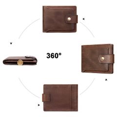 Ví nam nhỏ gọn, ví da bò thật CEC267