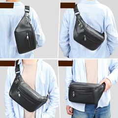 [Order] Túi đeo trước ngực, túi đeo bụng da thật CEC220