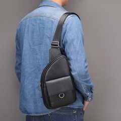 [Order] Túi đeo trước ngực, túi đeo chéo nam da thật CEC228