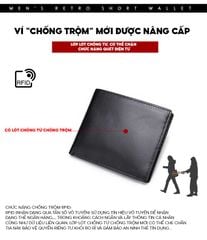 Ví nam nhỏ gọn hiệu Marrant, ví da bò thật CEC261