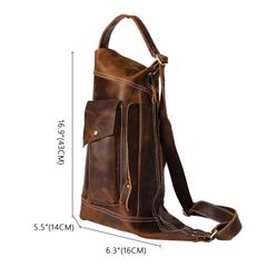 [Order] Túi đeo trước ngực nam da ngựa điên CEC242